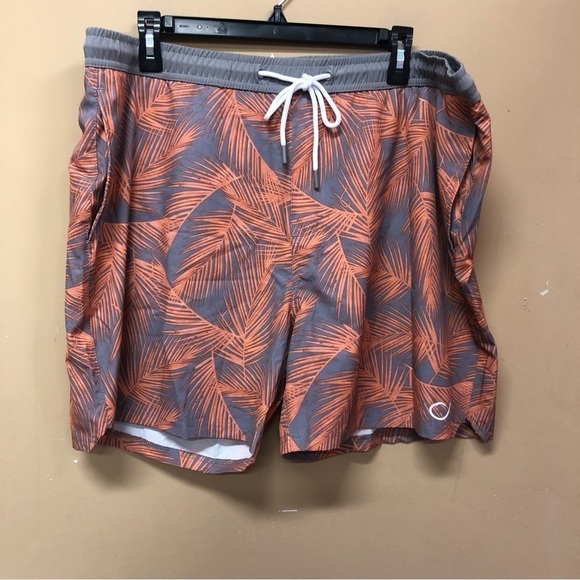 Reel Life Other - Reel Life Branson Trunk Swim Shorts Gray Orange Size XXXL NWOT